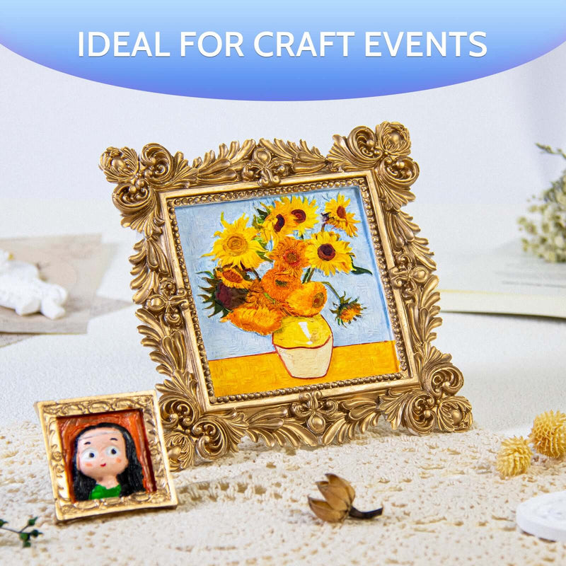 JDiction ResinCrete Trinket Tray Starter Kit - 17 PCS Eco-Friendly Casting Kit