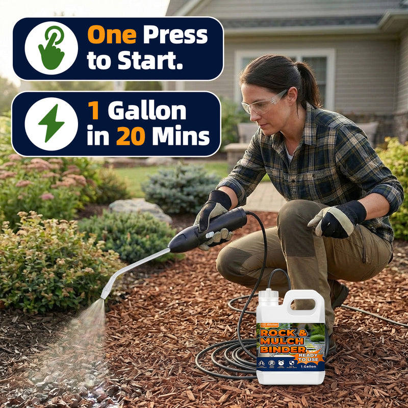 JDiction Rock Glue for Landscaping with Electric Sprayer - 1 Gallon