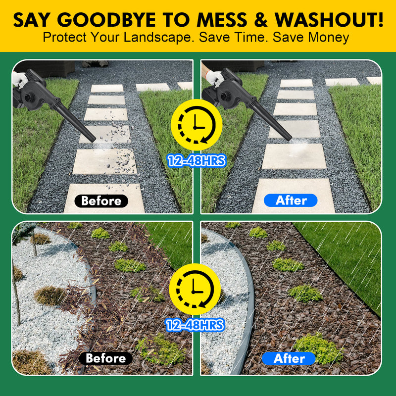 JDiction Mulch Glue for Landscaping 32oz, Adhesive for Paving, Gravel Binder for Pebbles & Stones, Weather Resistant, Water Permeable
