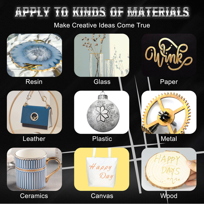 JDiction Chrome Markers Liquid Mirror Permanent Metallic 3 Colors