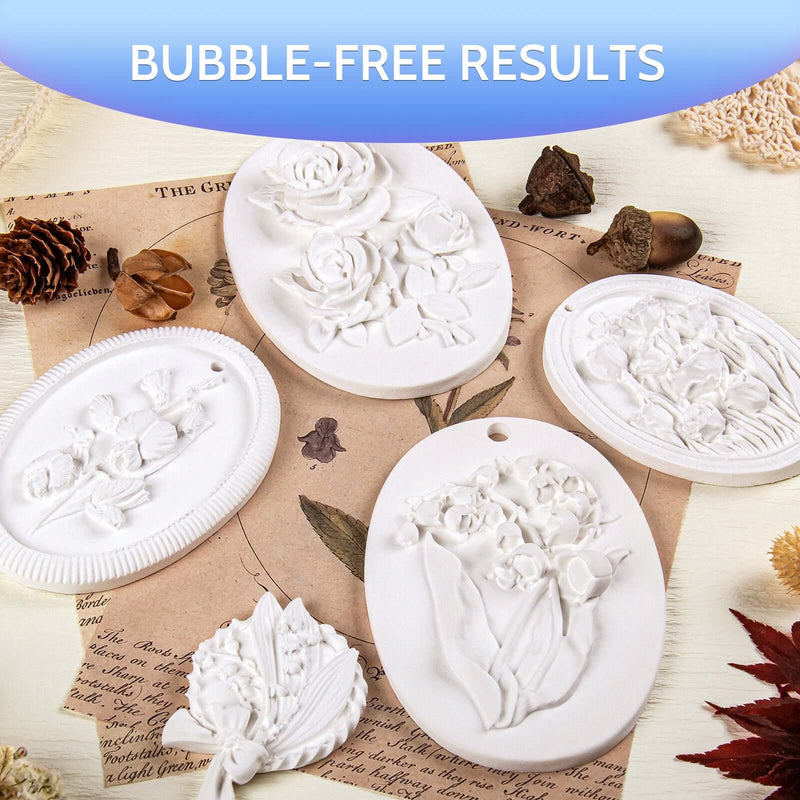 JDiction ResinCrete Trinket Tray Starter Kit - 17 PCS Eco-Friendly Casting Kit