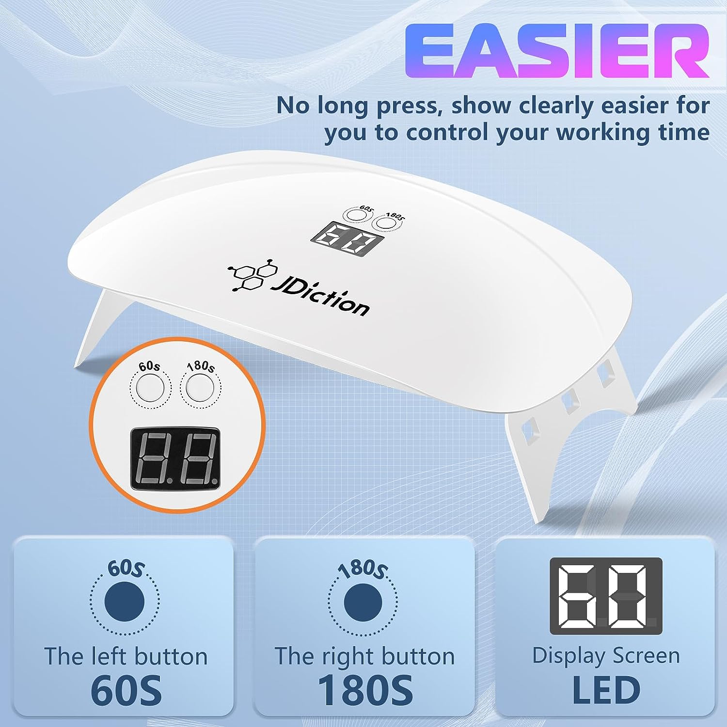 JDiction UV Light for Resin - Super Large Size & Higher Power Lightwei