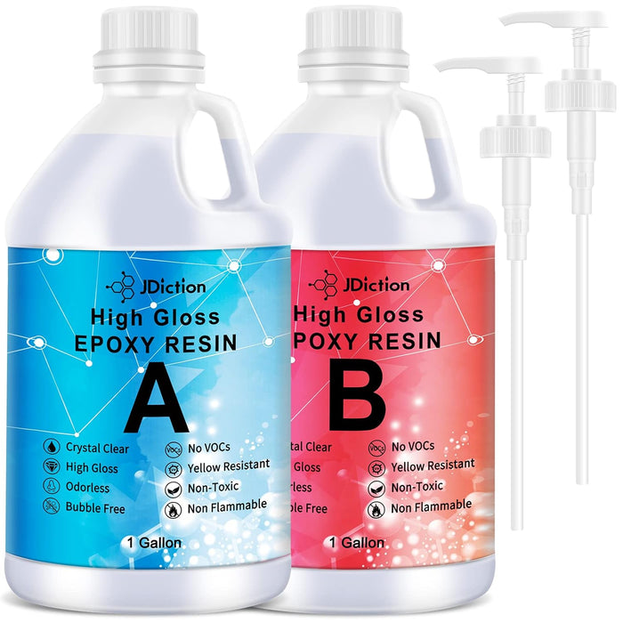 JDiction  Clear High Gloss Epoxy Resin - 2 Gallon