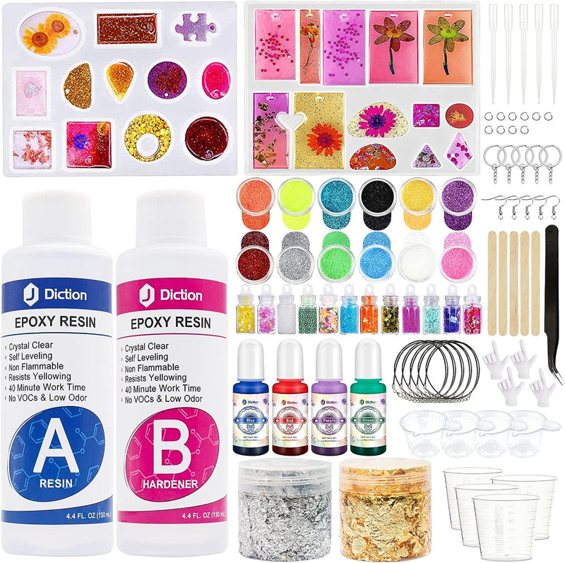 JDiction Epoxy Resin Kit for Beginners - 8Oz