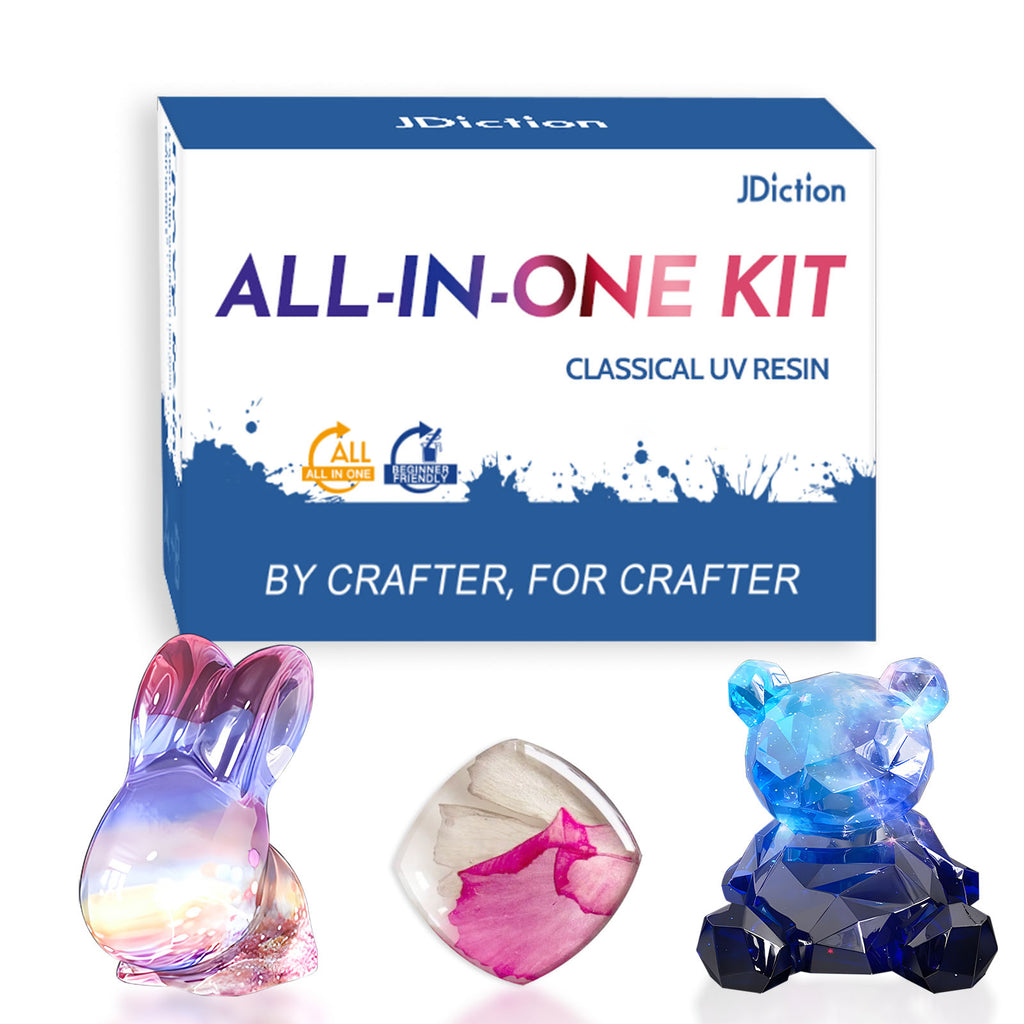 JDiction Classical UV Resin All-in-One-Kit with Light for Beginners