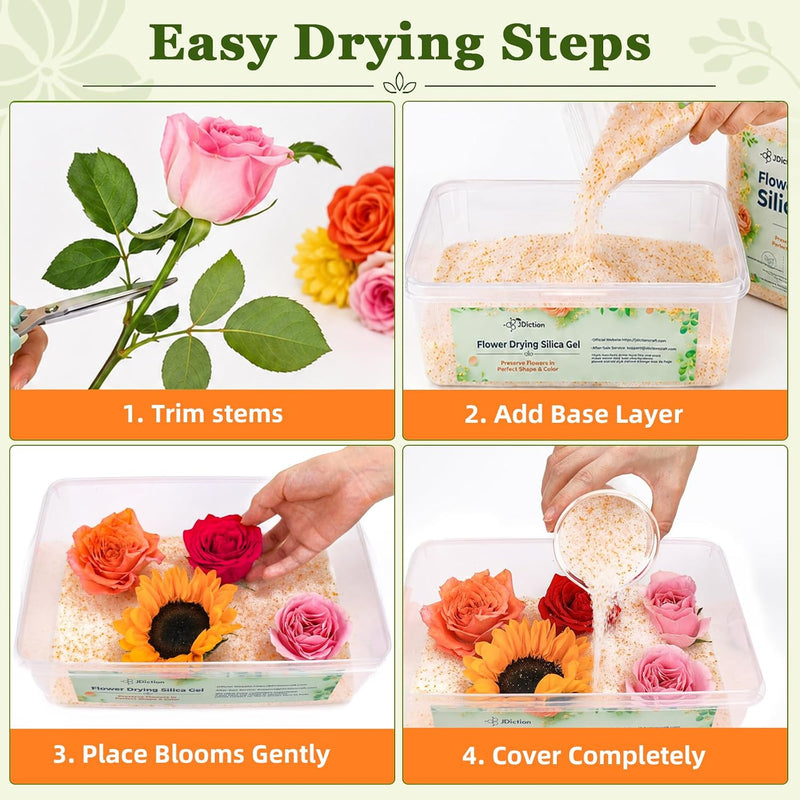 JDiction Reusable Silica Gel Flower Drying Kit - 6 lbs