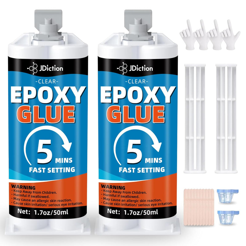 JDiciton 5 Minute Epoxy Glue for Craft Repair - 3.4oz