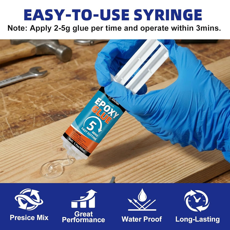 JDiciton 5 Minute Epoxy Glue for Craft Repair - 3.4oz