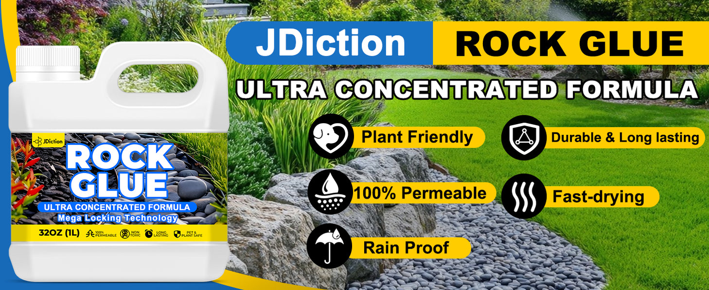 JDiction Rock Glue for Landscaping - 32oz