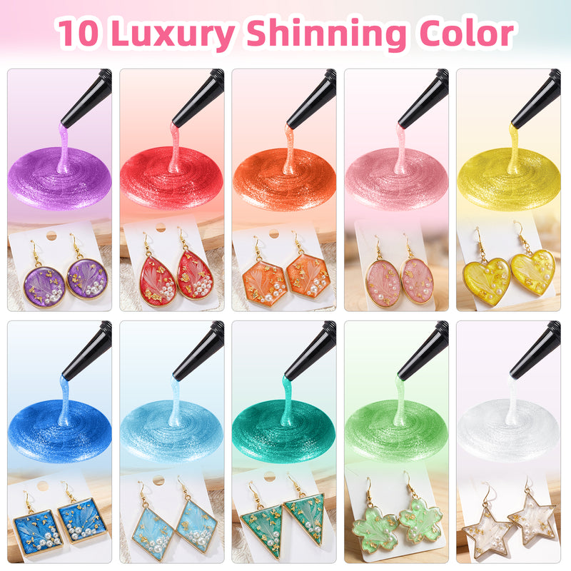 JDiction Pearlescent UV Resin 10 Colors - 200g
