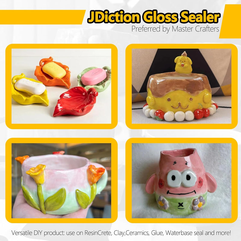 JDiction ResinCrete & Clay Sealer Set - Gloss 6OZ + Matte 6OZ