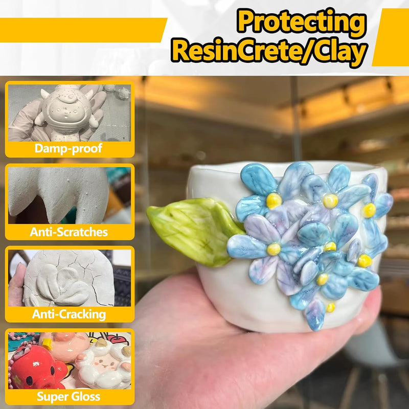 JDiction ResinCrete & Clay Sealer Set - Gloss 6OZ + Matte 6OZ