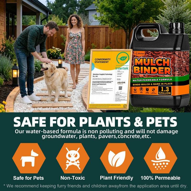 JDiction Upgraded Mulch Binder for Landscaping - 32oz / 1.3 Gallon