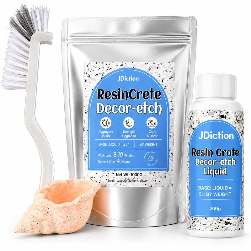 JDiction ResinCrete Decor-Etch 1kg Powder + 200g Liquid