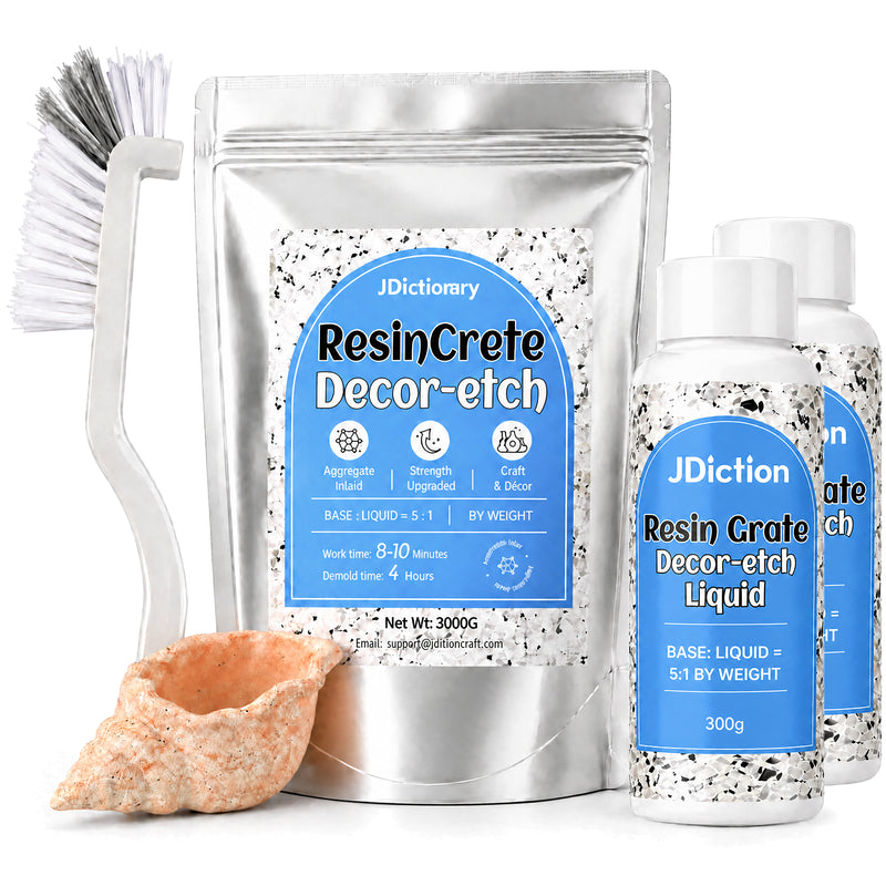 JDiction ResinCrete Decor-Etch 3kg Powder + 600g Liquid