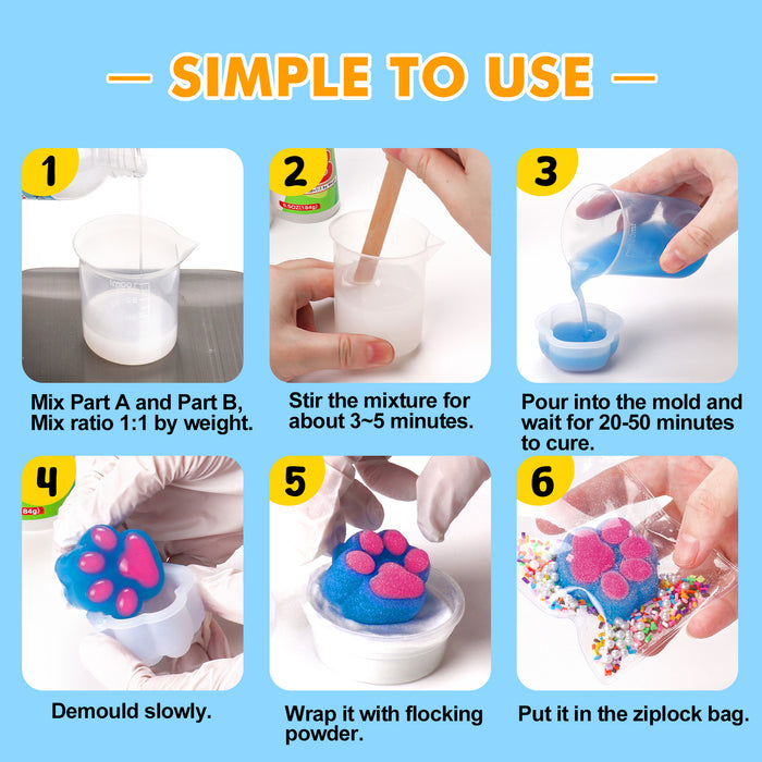 JDiction Squishy Kit - Super Soft Silicone Rubber Kit - 64PCS