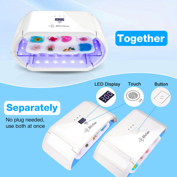 JDiction Double Side UV Light - Wireless & Independent Dual Design