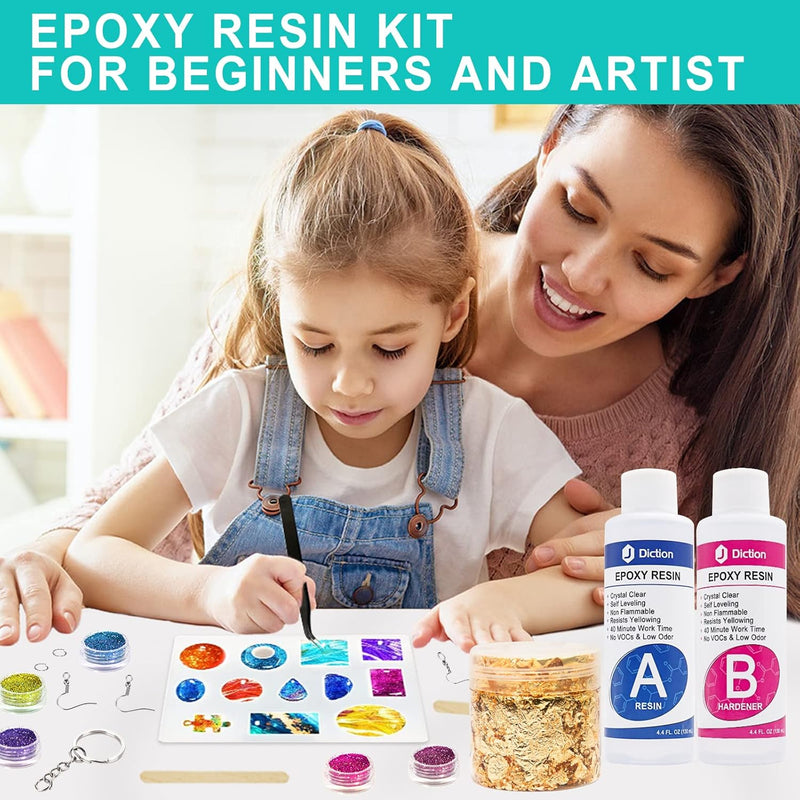 JDiction Epoxy Resin Kit for Beginners - 8Oz
