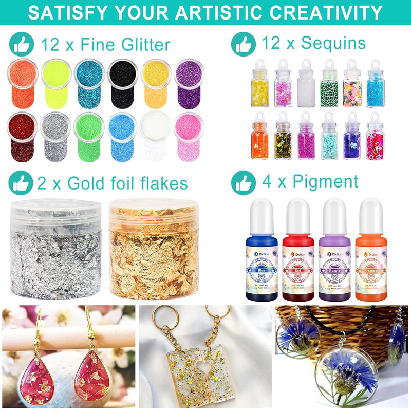 JDiction Epoxy Resin Kit for Beginners - 8Oz