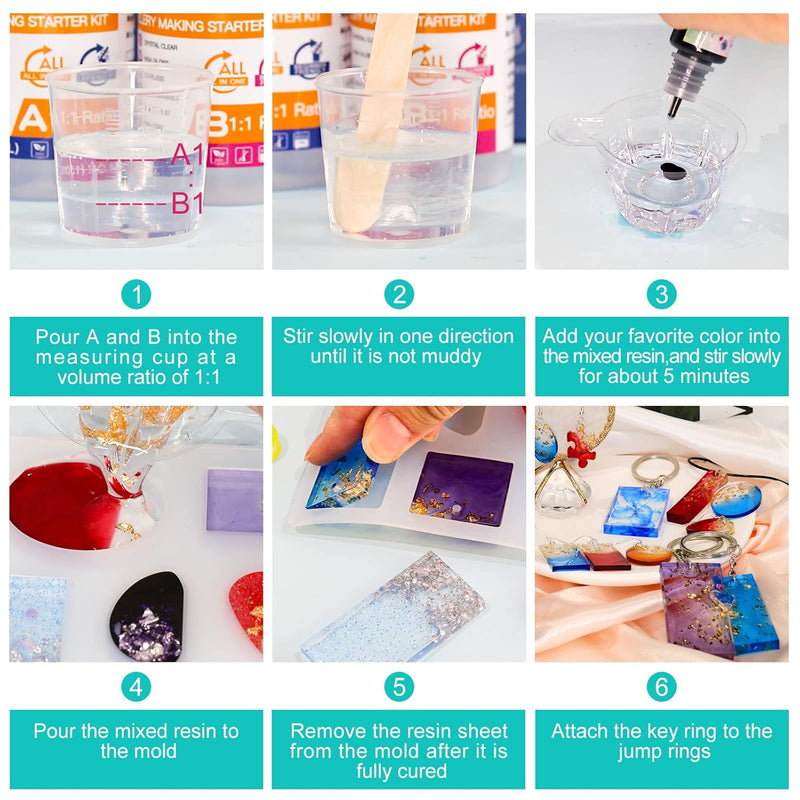 JDiction Epoxy Resin Kit for Beginners - 8Oz