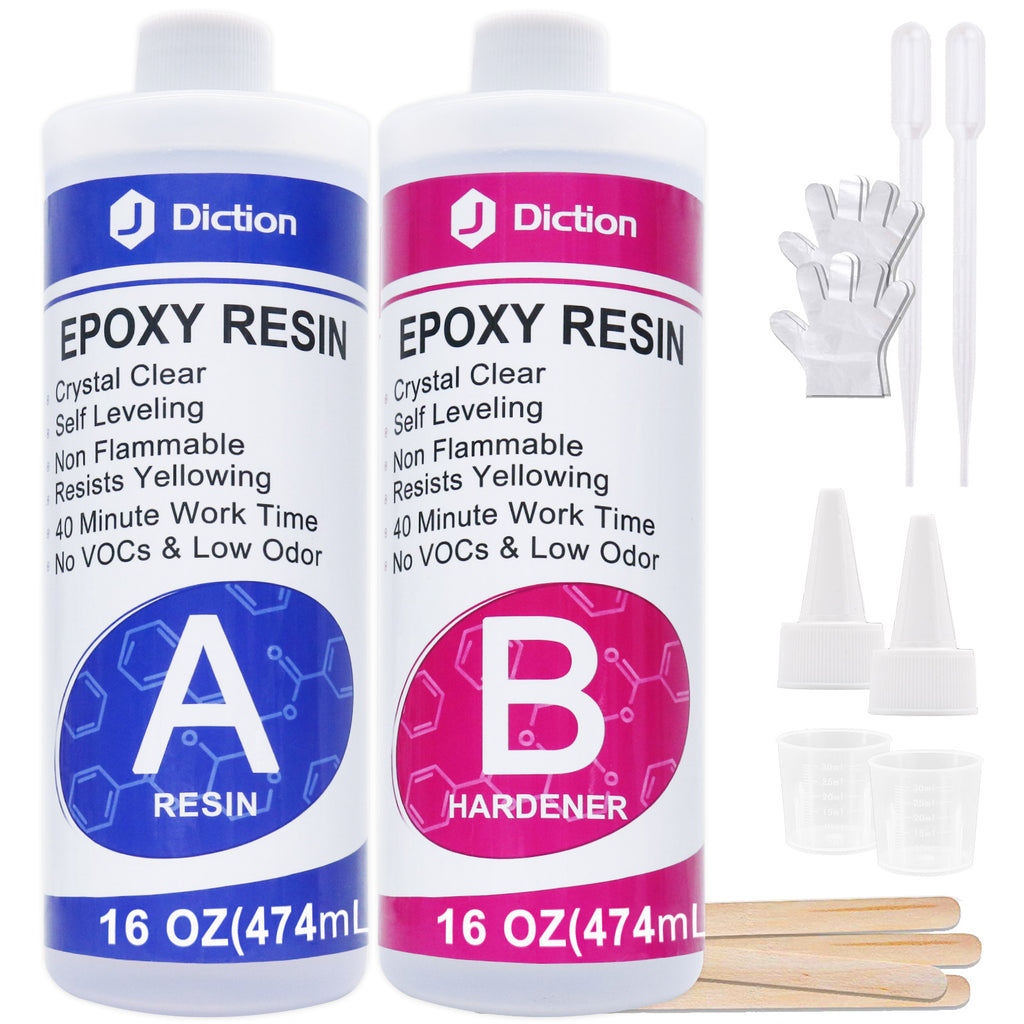 Epoxy Resin, 32OZ Resin Kit, Epoxy Resin Crystal Clear-Not