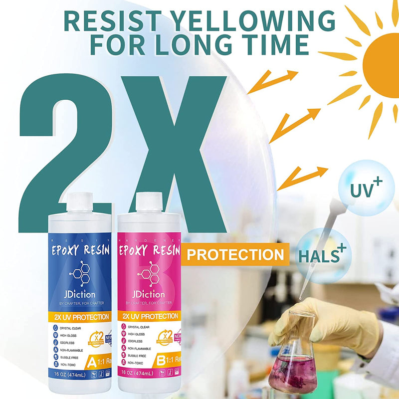 JDiction 2X UV Resistant Epoxy Resin - 32OZ